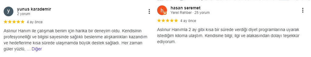 Uzman Diyetisyen Aslınur Yaşar Kolsuz